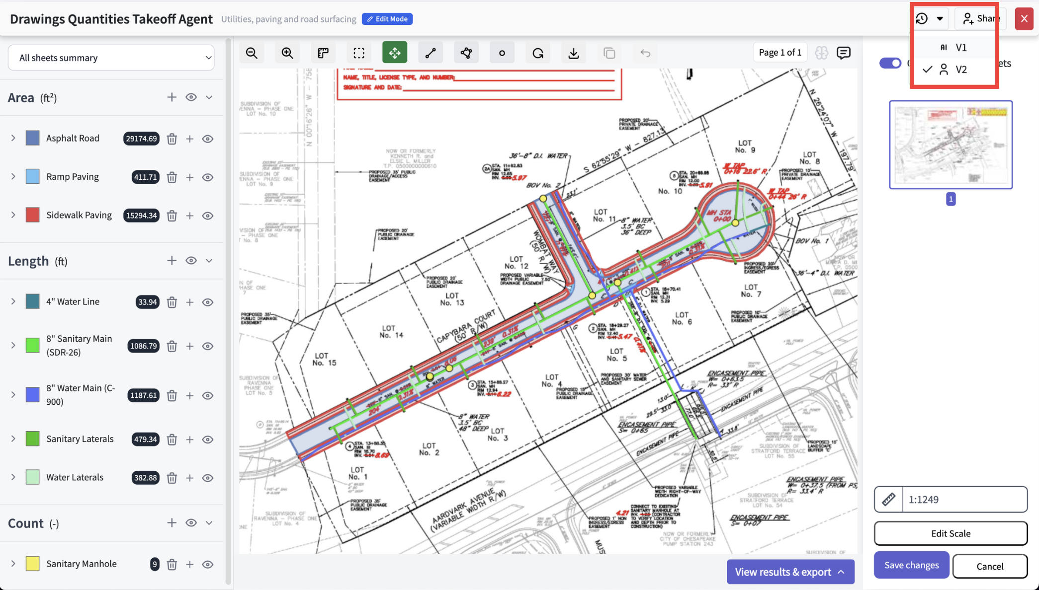 takeoff version control